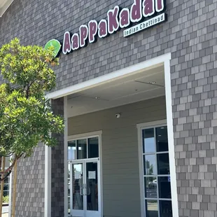 Outside the restaurant!