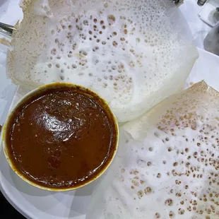 AAppam with fish curry