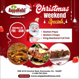 Christmas Weekend Specials(fri-Sun)