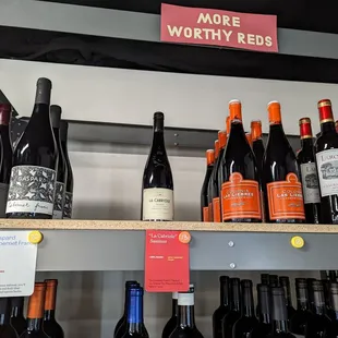 There&apos;s a shelf of Cabernet Francs. (favorite grape)