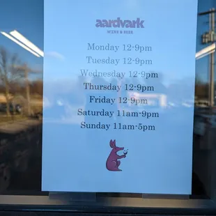 Hours as of January 7th 2023.
