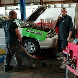 Aaron and his two mechanics