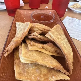 Huge portion of crab rangoon
