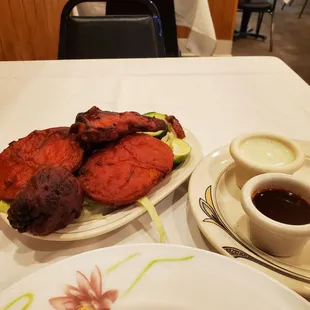 a plate of food on a table
