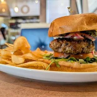 Greek style Lamb Burger