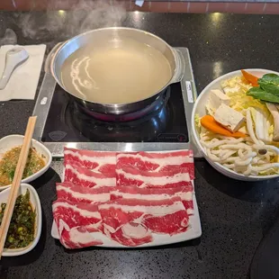 Beef belly with house broth
