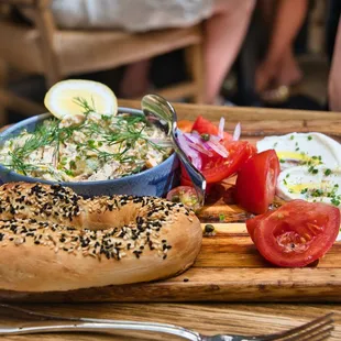 Smoked Salmon Spread and Jerusalem Bagel