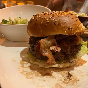 Dry-aged burger $19.95 KYD