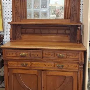 Beautiful Antique Sideboard with Original Mirror!
$800