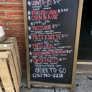 a menu for a mexican restaurant