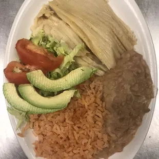 Tamale platter