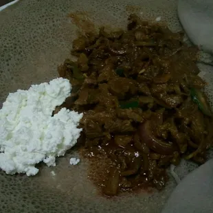 a plate of food on a table