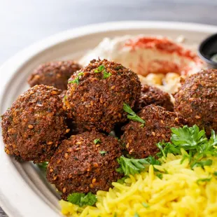 Crispy House Falafel: Deeply Seasoned house recipe. Gluten Free and Vegan.