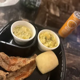 a tray of food