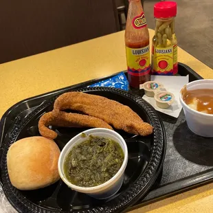 a tray of food