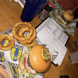 One Build Your Own Meat Burger One Peanut Butter Burger