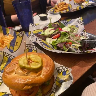 My custom made bison burger!