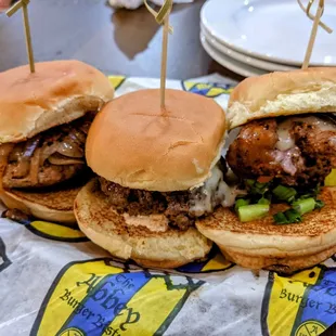 November 24 2021; Game Meat Slider Trio (Turducken, Camel, Wild Boar; $13).