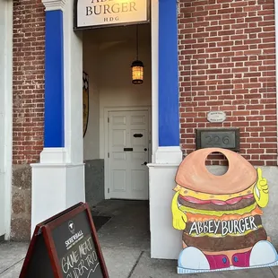 Outside Abbey Burger