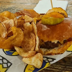 9&apos;13&apos;2021 Angus Burger and Chips.