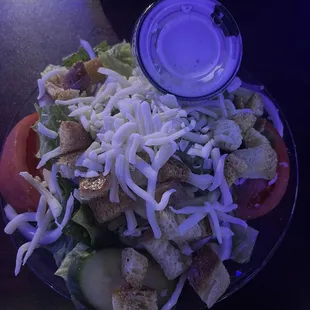 Delicious Side Salad with homemade ranch