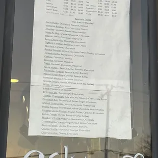 a sign in the window