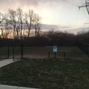 Close up of larger dog enclosure.