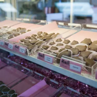 59 different varieties of milk and dark chocoaltes