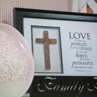 Faith-based gift items.