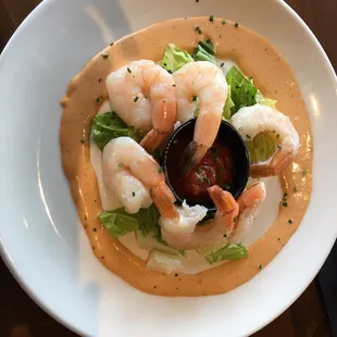 The shrimp cocktail looked lovely but didn't taste fantastic