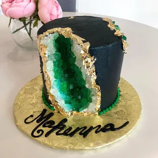Custom Geode Birthday Cake