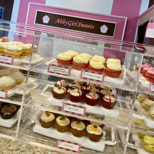 a variety of cupcakes