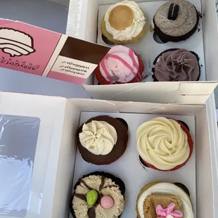 a variety of cupcakes