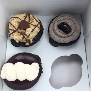 Double trouble, peanut butter cup and cookies &amp; cream.