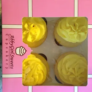 Disappointed that 1 of 6 was smashed on top.  Cashier should have told me!  Birthday/ anniversary cupcakes.