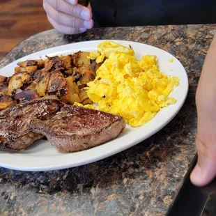 Steak and eggs
