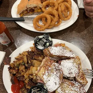 Monte carlo sandwich and bbq burger