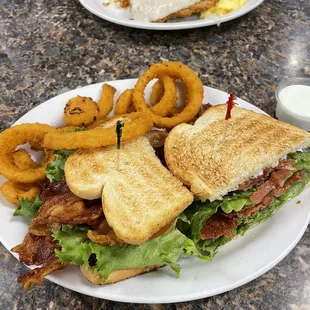 BLTA with Onion Rings