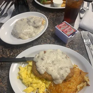 Country Fried Steak and Eggs