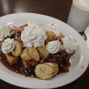 Banana Walnut French Toast Waffle