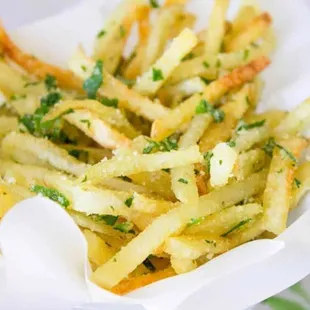 a basket of french fries