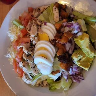 I adore their Cobb as it has pork belly, and the blue cheese dressing is to die for!