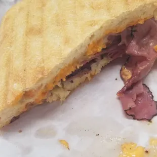 a ham and cheese sandwich