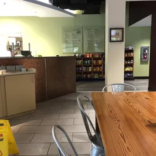 a table and chairs