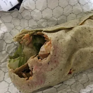Got lipstick on my wrap. Lol and it was so good!