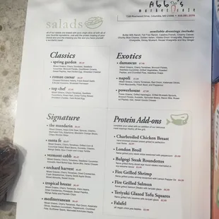 Lunch Menu