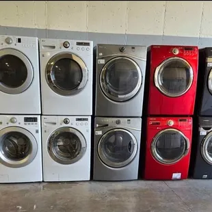 We specialize in used washers and dryers and refurbished appliances