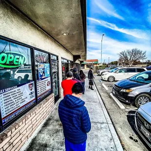 Long line on Super Bowl Sunday and Chinese New Year