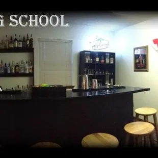 real bar set up classroom!
