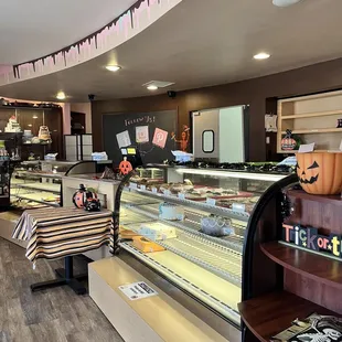 the interior of the bakery